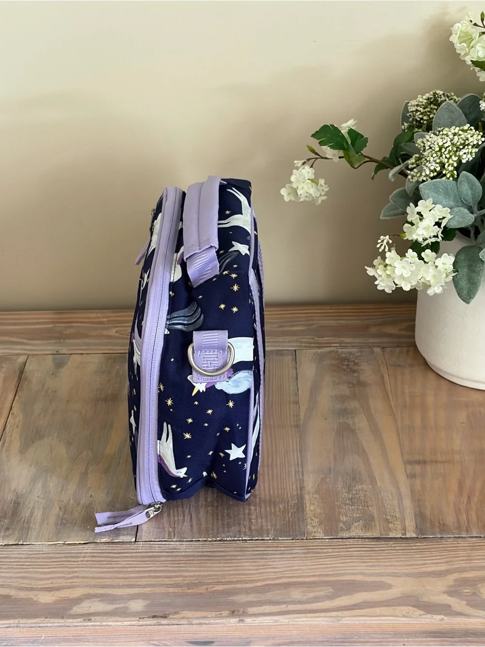 Pottery Barn Kids Navy & Purple Unicorn Lunch Bag 💜🦄
